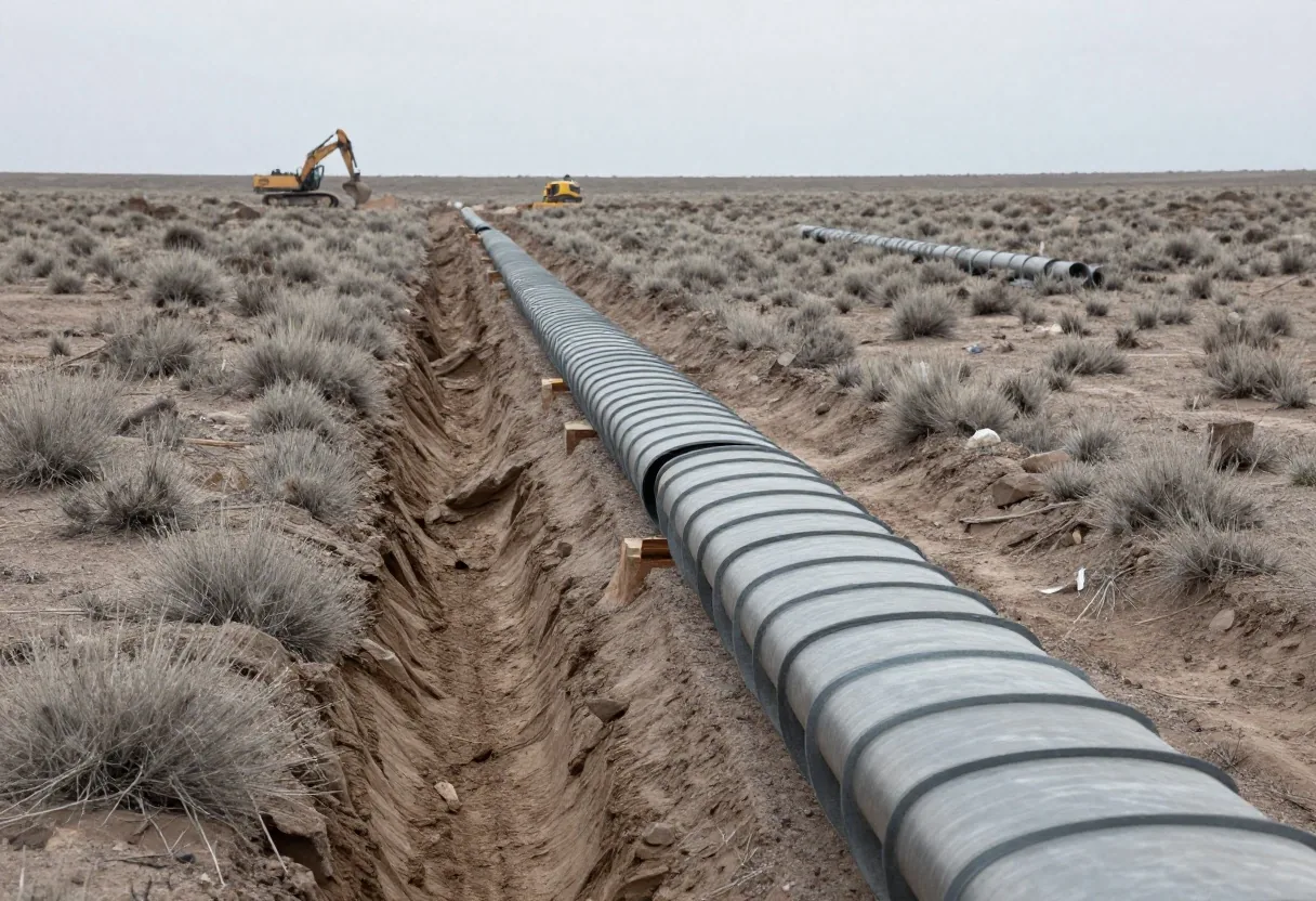 Construcción de gasoducto en la cuenca neuquina